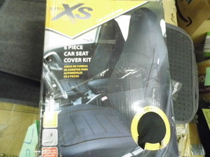 AutoXS 6pc car seat cover kit and 4pc floor mat set