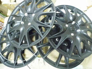 Set of 4 matte black 5-lug 17 wheel cover hub caps