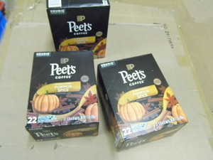 (3) Peets 22ct Pumpkin Spice Keurig Coffee Pods