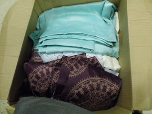 Box full of Assorted color and style- All 84 curtain pairs