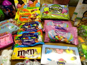 KK Variety lot of Easter misc. May contain (but not limited to items such as) many various easter items for decorating, easter egg hunts, filling baskets, and more, check out each picture for each lot for accurate description.