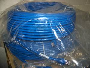 lot 70 image: Lot of 2 New - Planar 200 Cat 6 Network Shielded CAT6 Cables & Miscellaneous Fiber & Audio  Video Other Cables (as pictured)