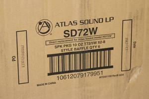 lot 24 image: Six (6) New Atlas IED Pro Audio Ceiling Speakers - 8 Dual Cone In-Ceiling 25V70V 5-Watt Transformer & 62-8 Baffle