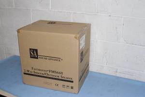 lot 38 image: New PAIR of Sound Advance FMS660W Indoor  Outdoor Weather-Resistant Pro Audio Loudspeakers  Speakers