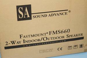 lot 39 image: New PAIR of Sound Advance FMS660W Indoor  Outdoor Pro Audio Loudspeakers  Speakers