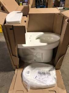 American Standard Compact Cadet 3-FloWise Tall Height 1-Piece 1.28 GPF Single Flush Elongated Toilet in White, Seat Included Customer Returns See Pictures