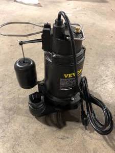 VEVOR 1HP Sewage Pump 5600 GPH Submersible Effluent Sump Pump with Automatic Snap-action Float Switch for Septic Tank Basement   Customer Returns See Pictures