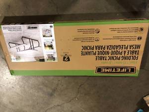 Lifetime Folding Picnic Table   Customer Returns See Pictures