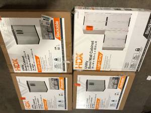 Lot of Assorted Stroage Cabinets Various Sizes Models  and Conditions   Customer Returns See Pictures