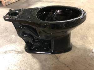 Super Clean Elongated toilet bowl only in black with 12 in. rough-in by Glacier Bay  Customer Returns See Pictures