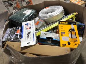 Gaylord of Assorted Tools Hardware and Misc Items  Vatious Models and Conditions   Customer Returns See Pictures
