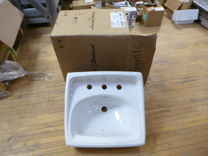 lot 110 image: American Standard Lucerne Wall Hung Sink