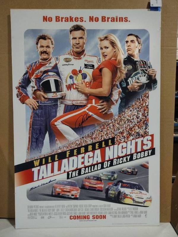 Signed Movie Poster Talladega Nights, The Ballad of Ricky Bobby