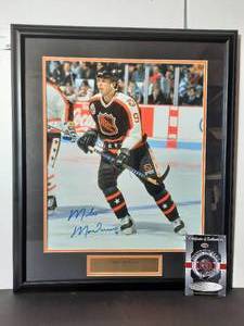 lot 102 image: Signed Authenticated NHL All-Star Hall of Fame Mike Modano 2014. Professionally framed 