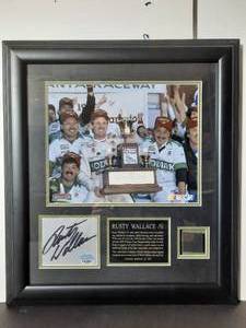 lot 83 image: Limited Edition Signed Authenticated NASCAR champion Rusty Wallace, framed.