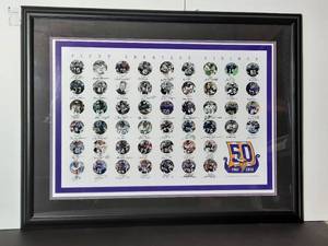 lot 89 image: Signed Vikings Celebrating 50 Seasons Poster, Professionally framed 