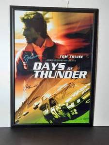 lot 82 image: Signed Authenticated Days Of Thunder Movie Poster, Tom Cruise, Nicole Kidman, Randy Quaid, John Reilly, Robert Duvall