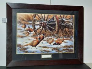 lot 132A image: Limited Edition 65950  (Number written in gold) Winter Rendezvous - Pheasants by Rosemary Millette