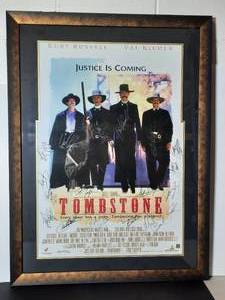 lot 35A image: Cast-signed Tombstone Poster, framed.