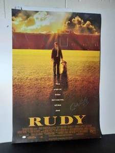 lot 114 image: Signed Authenticated Rudy Movie Poster signed by Rudy Ruettiger