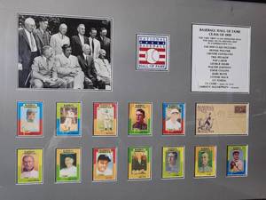 lot 161 image: National Baseball Hall of Fame Opening Day Cooperstown NY Class of 1939, includes First Day Of Issue U.S. Postcard