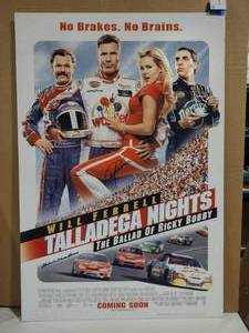 lot 63 image: Signed Movie Poster Talladega Nights, The Ballad of Ricky Bobby. John Reilly, Will Ferrell, Amy Adams, Michael Clarke Duncan.