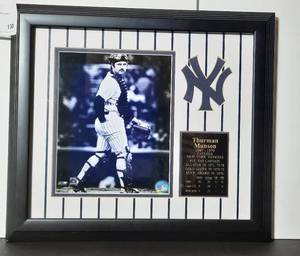 lot 130 image: Photo Collage of MLB Thurman Munson 1947-1979, Catcher New York Yankees, framed