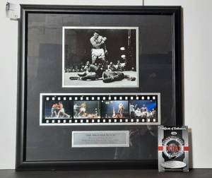 lot 72 image: Signed Authenticated The Phantom Punch Photo Collage, Heavyweight Title Defense Muhammad Ali Knocks Out Sonny Liston May 25,1965. Professionally framed.