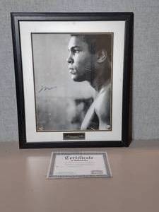 lot 41 image: Signed Authenticated Photo Limited Edition 1050 Muhammed Ali. Framed 