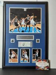 lot 159 image: Signed Authenticated Photos of Ricky Rubio Triple-Double Mar 2013 Timberwolves Spurs v. Timberwolves Ticket Stub