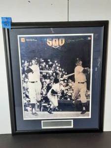lot 33A image: Framed Photo Mickey Mantle 7-Time World Series Champion New York Yankees.