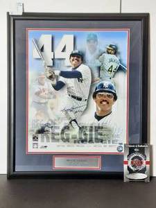 lot 65 image: Signed Authenticated Reggie Jackson New York Yankees MLB, HOF 1993 #44 Retired. Framed