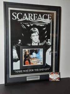 lot 97 image: Signed Authenticated Photo of Al Pacino Scarface Movie, professionally framed