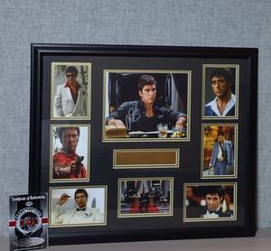 lot 5 image: Signed Authenticated photos of Al Pacino Scarface Movie Star, professionally framed.