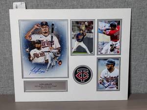 lot 150 image: Signed Collage of Luis Arraez Minnesota Twins. 2022 All-star and 2022 Silver Slugger. Professionally Matted 