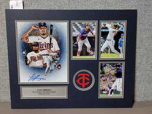 lot 143 image: Signed Collage of Luis Arraez Minnesota Twins. 2022 All-star and 2022 Silver Slugger. Professionally Matted  