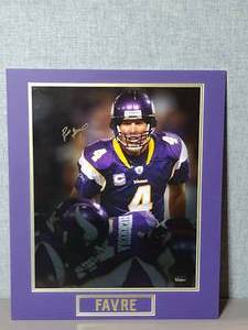 lot 11 image: Signed Authenticated photo of Minnesota Vikings Brett Favre, professionally matted.