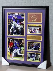 lot 79 image: Signed Authenticated Minnesota Viking Stefon Diggs #4 US Bank Stadium Jan 14, 2018, Professionally Framed 