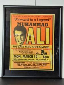 lot 136 image: Farewell to A Legend Muhammad Ali,  Poster announcing his last fight