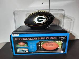 lot 163 image: Signature authenticated Clay Matthews #52, Green Bay Packers Football in acrylic display case