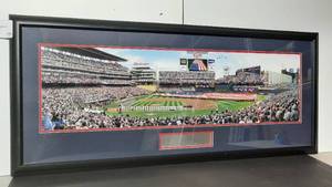 lot 175 image: Signed Photo of Target Field Inaugural Game April 12, 2010 Home of the Minnesota Twins, framed