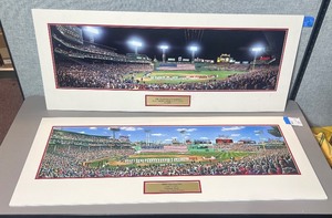 lot 214 image: Signed Panoramic Photo 2007 World Series Champions Oct. 24, 2007 Game 1 Fenway Park