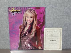 lot 219 image: Signed Authenticated Miley Cyrus Poster 16 x 20.
