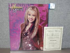 lot 218 image: Signed Authenticated Miley Cyrus Poster 16 x 20