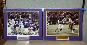 lot 210 image: (2) Jim Marshall Photos. #70 Retired by Minnesota Vikings, professionally matted