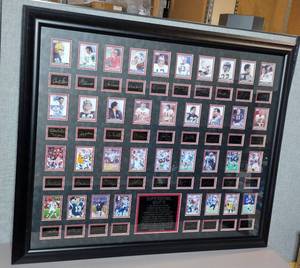 lot 146 image: Signed Super Bowl MVPs, framed