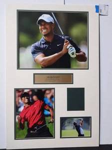 lot 208 image: Tiger Woods 4-Time Masters Winner, professionally matted