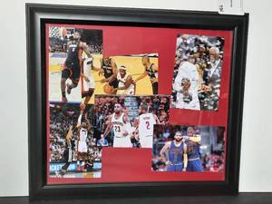 lot 194 image: LeBron James #23 Cleveland Cavaliers Collage, professionally framed