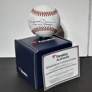 lot 22A image: Signed Authenticated OML Baseball MLB Mariano Rivera 5X WS Champs.