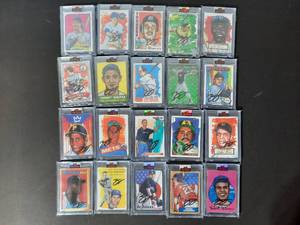 lot 248 image: 20 Sealed Cards Signed by Artist Blake Jamison, Topps Project 2020 Baseball Complete Set